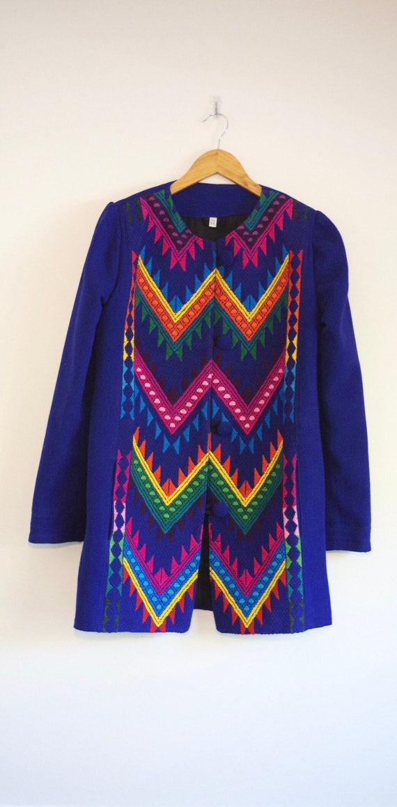 Vintage embroidered Guatemalan coat Gem
