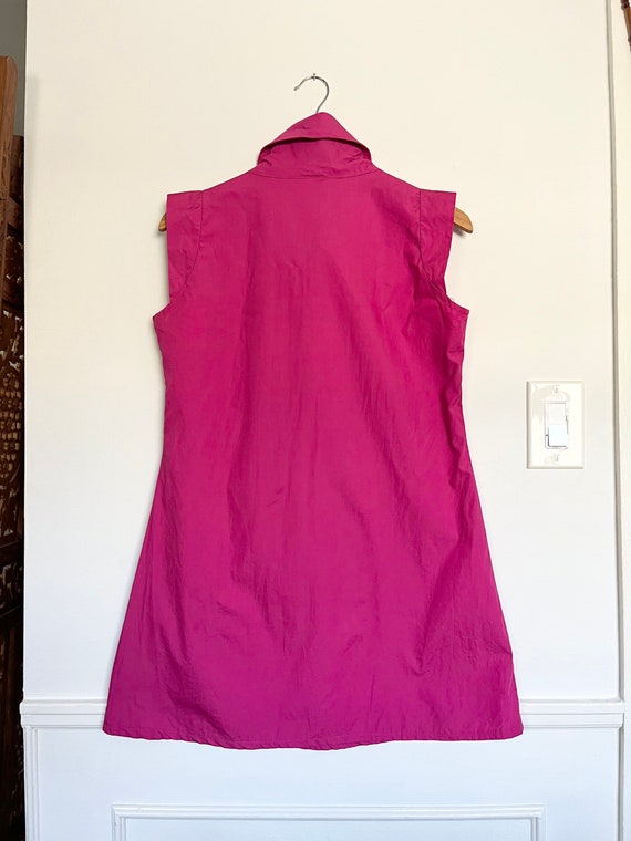 Hot pink 80’s high neck dress - image 2
