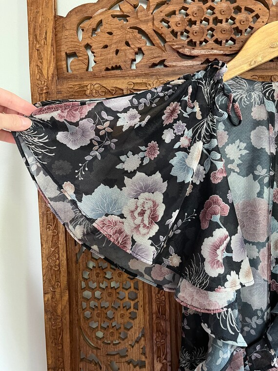 80's Floral Wrap Dress main image 0