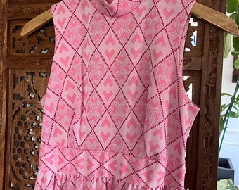 Vestido largo rosa vintage de Vanity Fair
