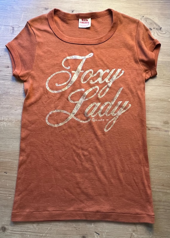 Vintage foxy lady tshirt