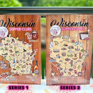 Wisconsin Supper Club Map - 11”X17”  -SERIES  1 &  2