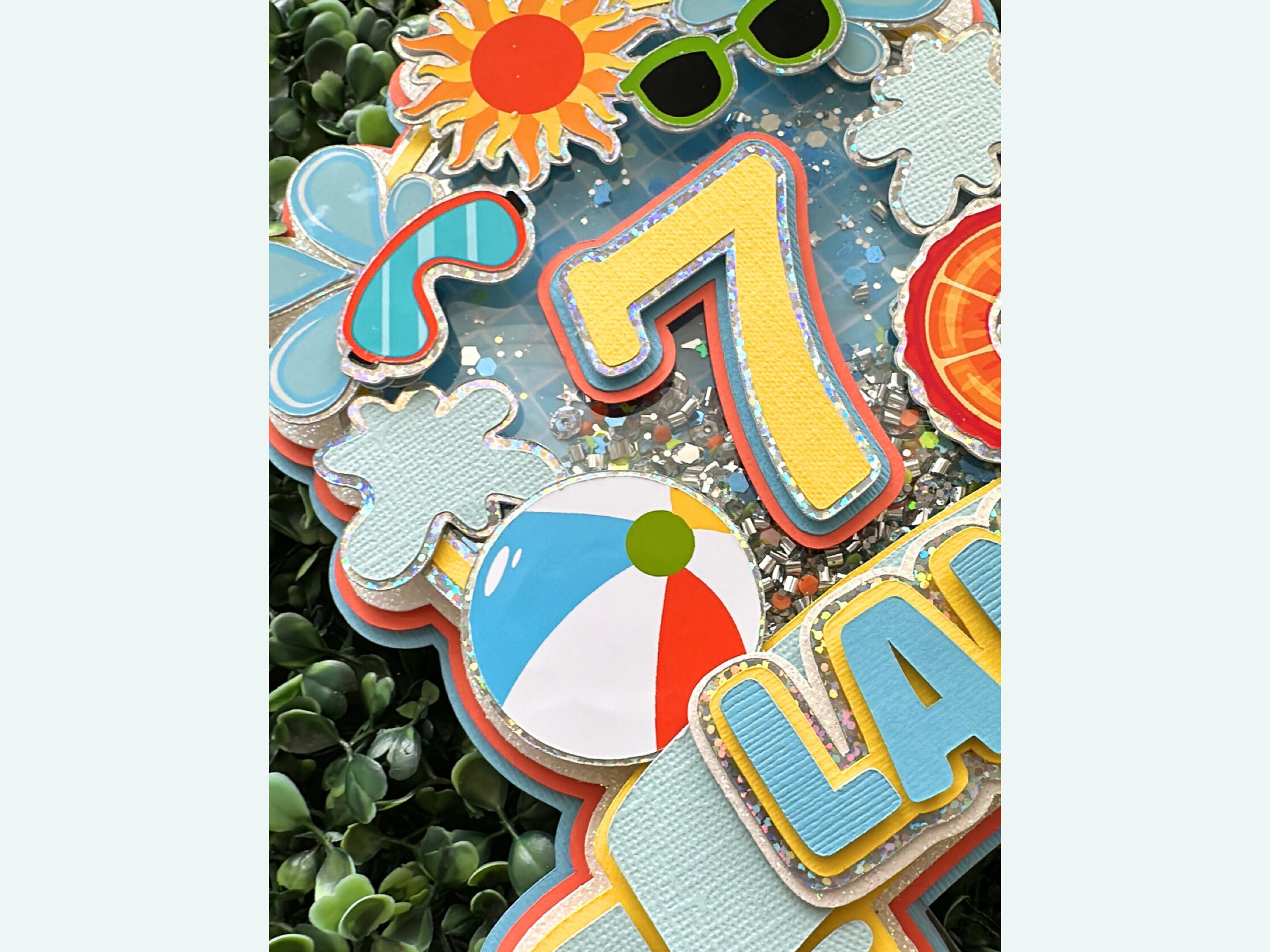 Pool Party Birthday Cake Topper Summer Theme Party Decoration Beach ...