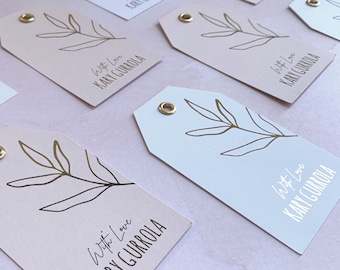 Set of 12 Foil gift tags / Birthday gifts