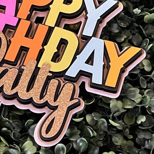 Custom Birthday Cake Topper/personalized Name Cake Topper/happy ...