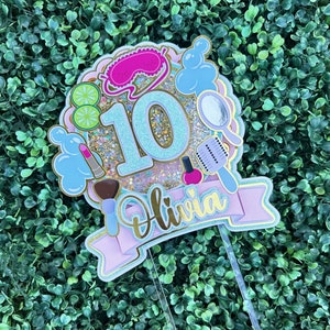Spa Birthday Cake Topper