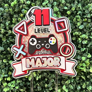 Gamer Cake Topper, Personalized Gaming Cake Topper, Video Game Party Decorations, Gaming Controller Party, Video Game Cake Topper.
