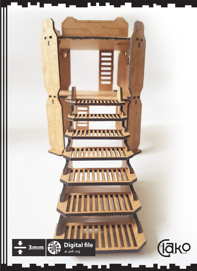 Terrain Set for 28mm Tabletop Wargaming Warhammer 40K, Infinity