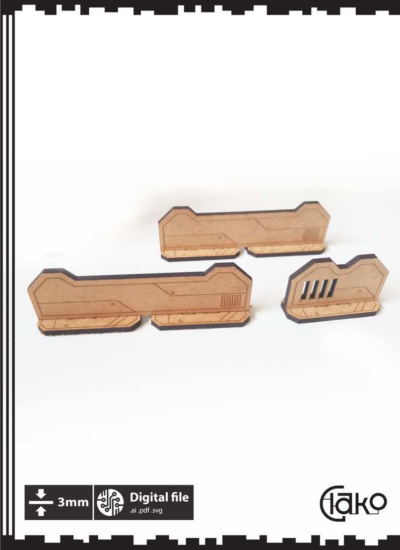 Terrain Set for 28mm Tabletop Wargaming Warhammer 40K, Infinity