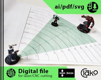 Szablon zaklęcia obszarowego dla D&D, Pathfinder (do pobrania w wersji cyfrowej)
