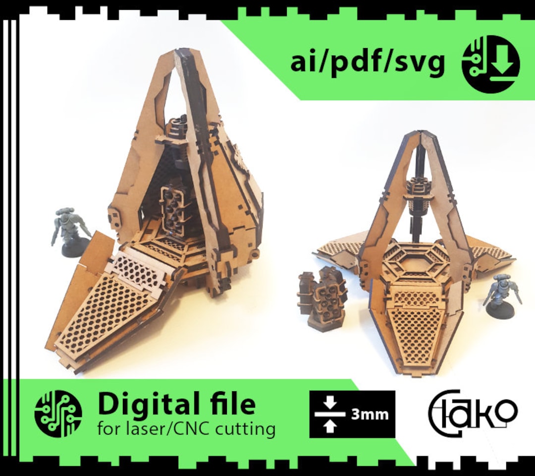 Landing Capsule Drop Pod Space Marines 28/32mm Terrain Wargame 3d