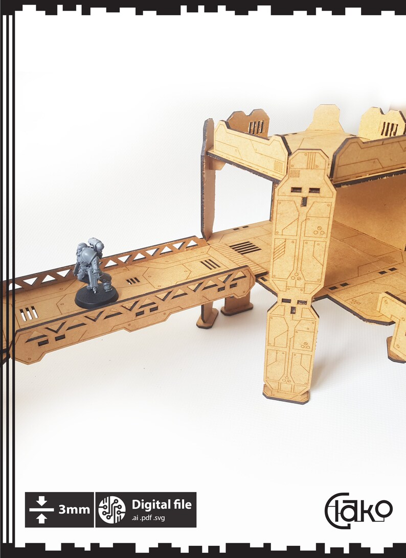 Terrain Set for 28mm Tabletop Wargaming Warhammer 40K, Infinity