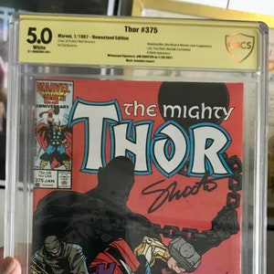 The Mighty Thor #375 CBCS 5.0, tirador firmado, variante de Mark Jewelers