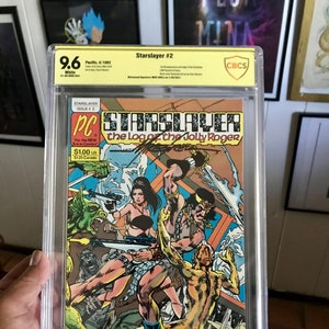Starslayer #2 CBCS 9.6 1st Full Appearance and Origin of The Rocketeer (Cliff Secord) Rocketeer Pin Up on Back Cover