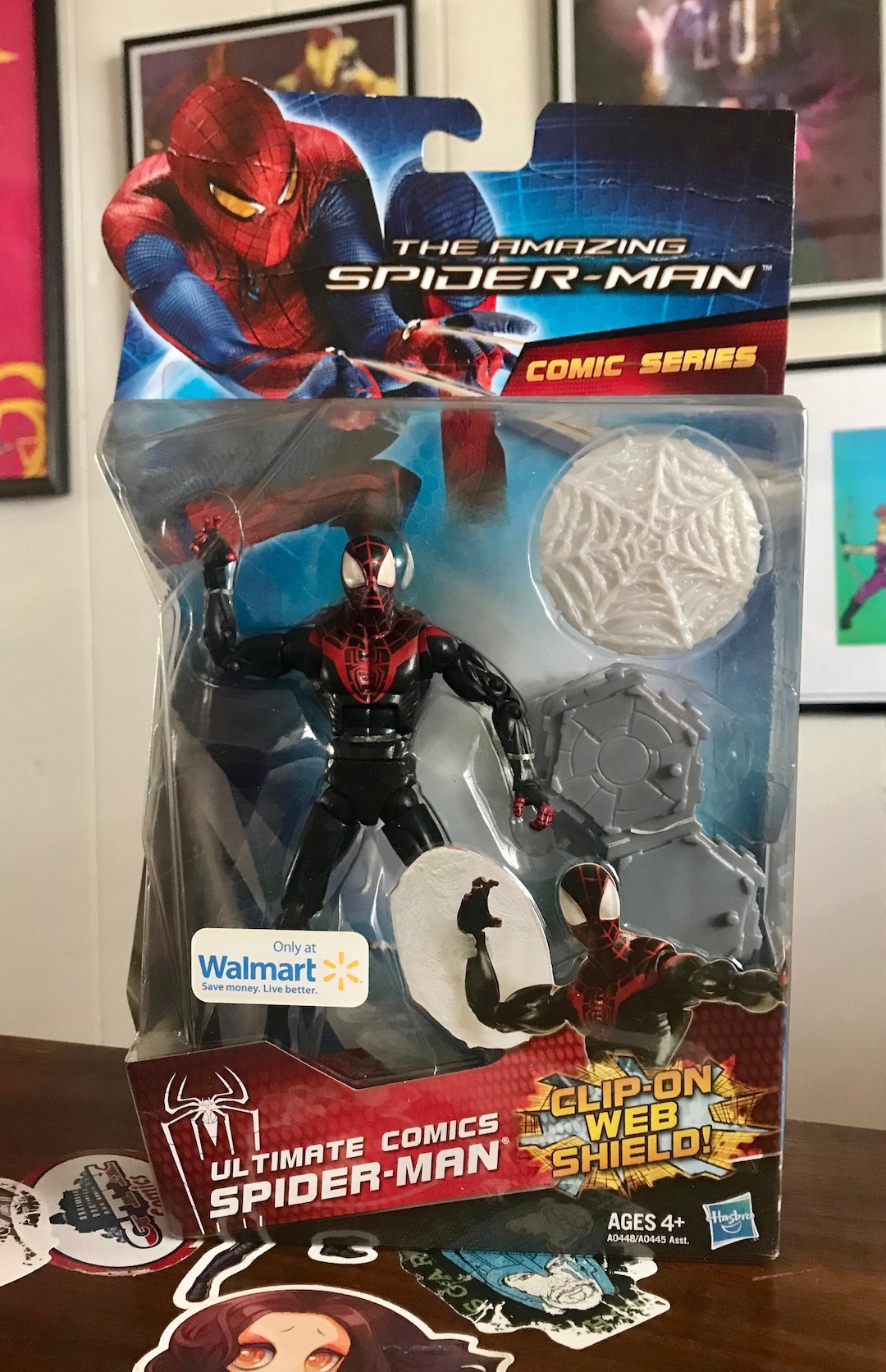 The Amazing Spider-man Ultimate Comics Miles Morales Clip on Web Shield  Hasbro Toys