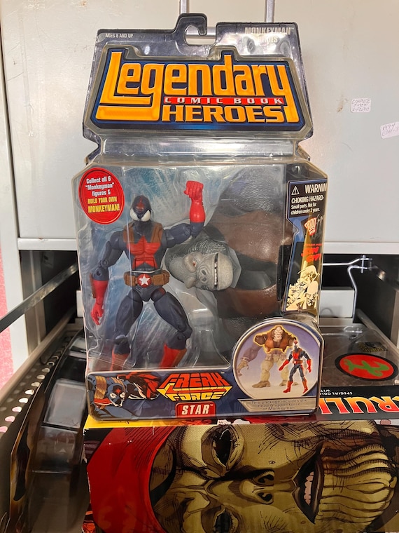 大*郎様 モンキーマン　レジェンダリーコミックブックヒーローズ　マーベルレジェン Legendary Comic Book Heroes Freak Force Star Monkeyman Series - Etsy