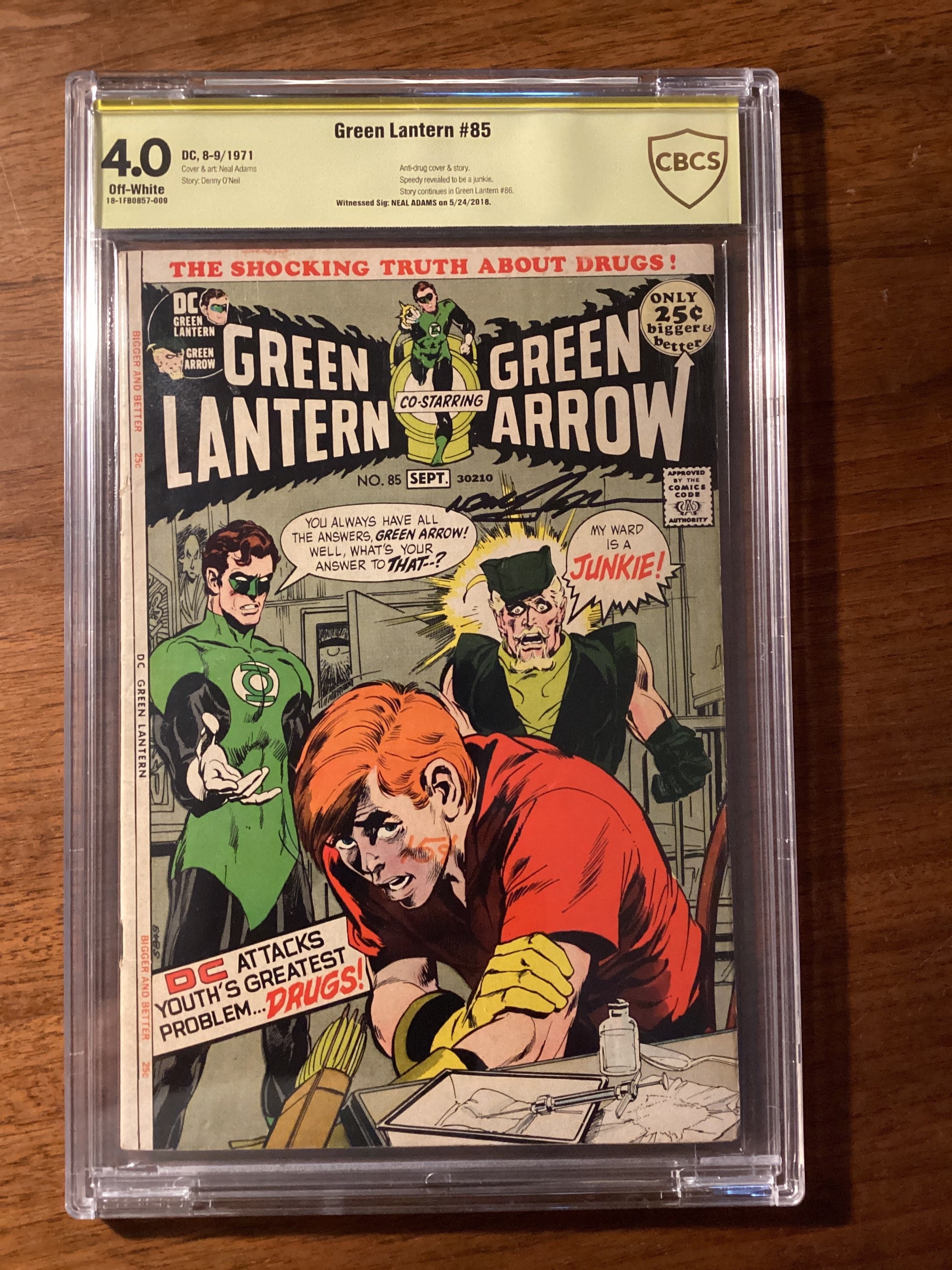 Green Lantern #85, gesigneerd Neal Adams, antidrugshoes (CBCS 4.0) - Etsy  België, image size:2250x3000