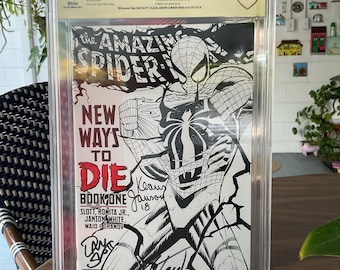 ブラックスパイダーマンシンビオットサイン入りプリント - Etsy 日本