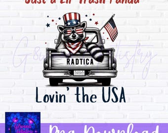 250th Anniversary Patriotic Raccoon PNG: 4th of July USA Design (Digital Download
