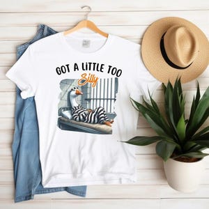 Got a little too Silly Goose PNG | Funny Goose Digital Download | Whimsical Goose| Goose Meme Sublimation Design | Silly Bird Art