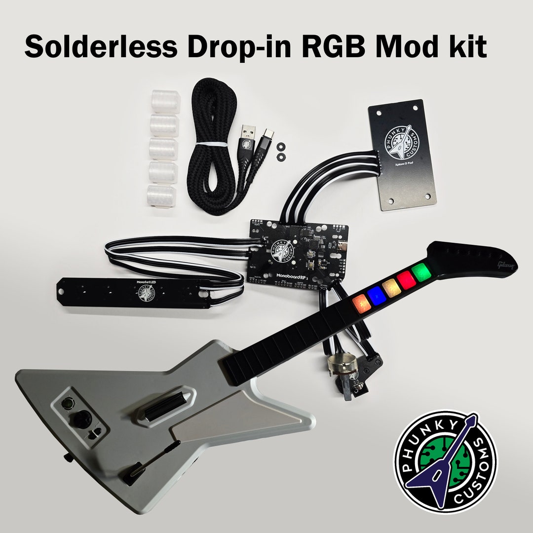 Solderless RGB Dropin Guitar Hero Controller Mod Kit Etsy