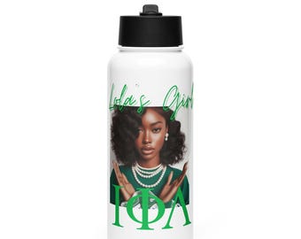 Garrafa de água de aço inoxidável Iota com tampa de canudo