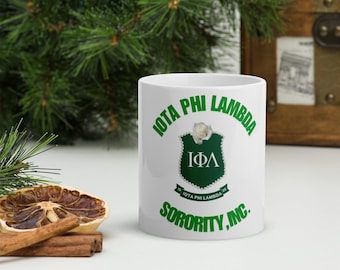 Caneca Iota Phi Lambda White brilhante