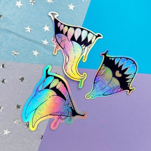 Monster Bite | Holographic Vinyl Sticker