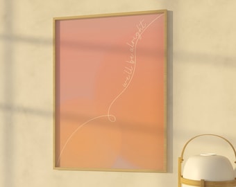 Ombre Lyrics Wall Art Digital Download