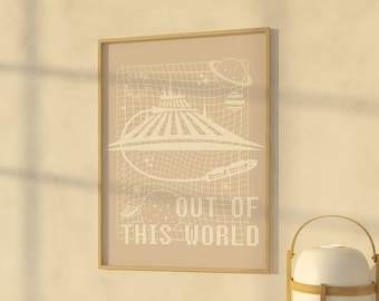 Space Mountain Tomorrowland Poster Wall Art Digital Download
