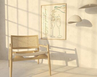 Champagne Problems Wall Art Poster Print Card Digital Download