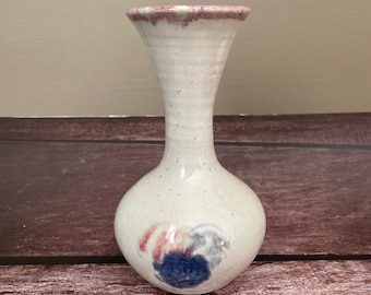 Vintage Signed Beige Sawatsky Pottery Vase Home Decor, Vintage Ceramic Vase