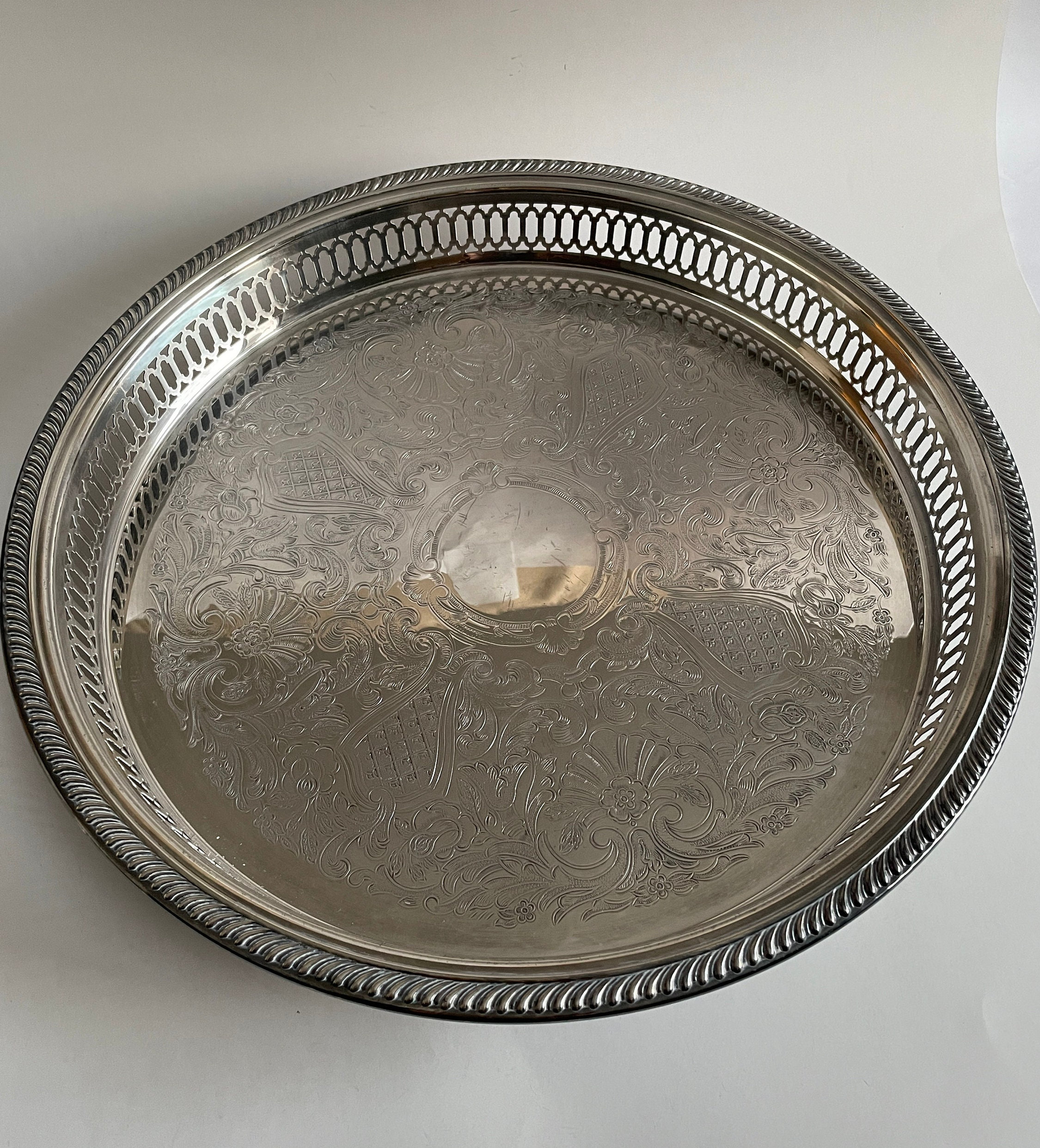 Antique Collectable WM.A. Rogers Silver Plated Brass Serving