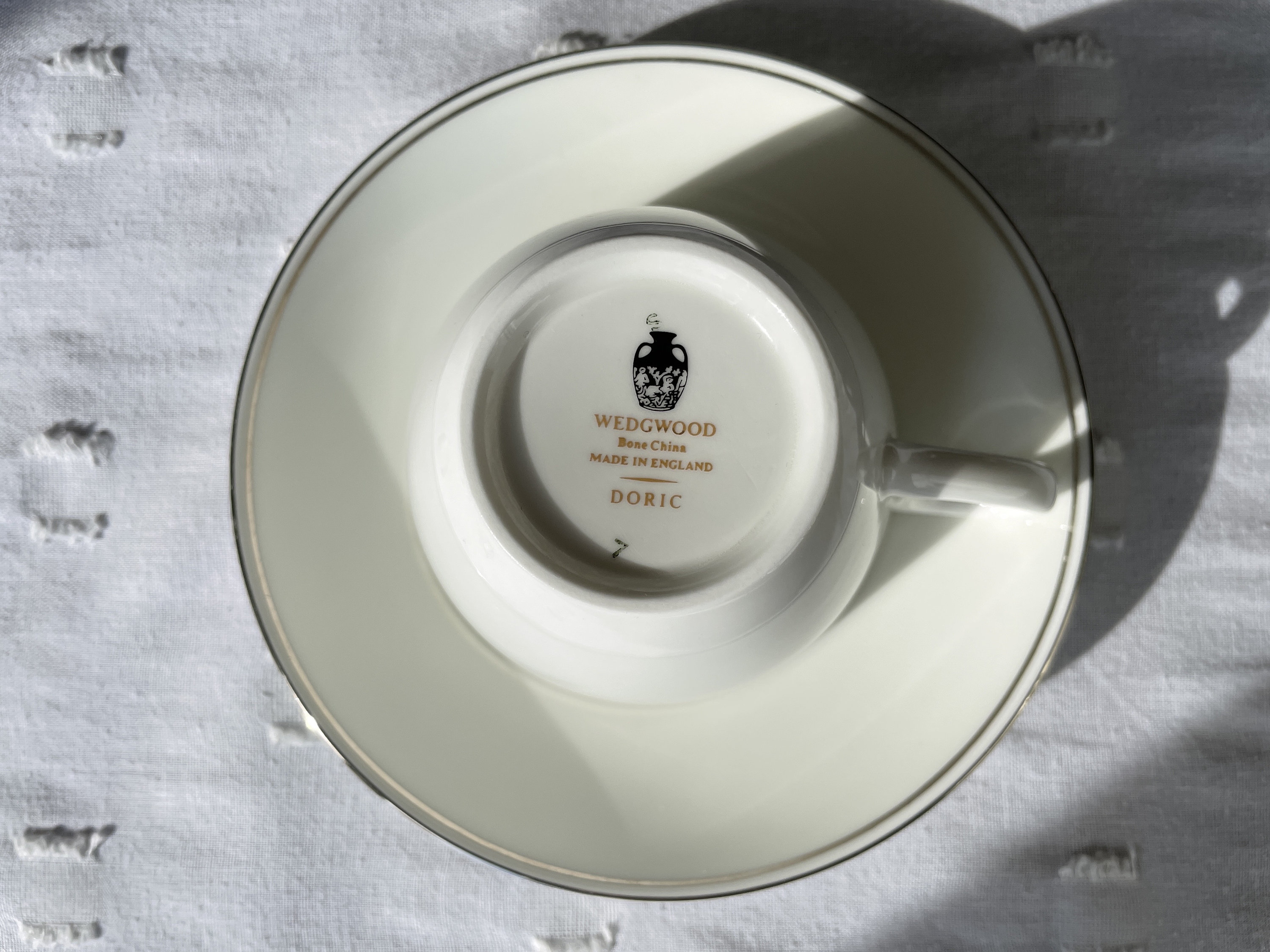 Vintage Wedgwood Doric Pattern Platinum Trim White Bone China Etsy