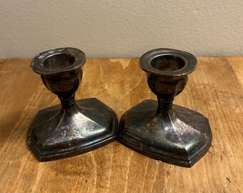Set of 2 Vintage LB Candlestick Holders, Vintage Taper Candle Holders, Dinner Candle Holder, Vintage Home Decor, Table Decor