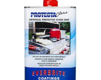 ProtectaClear 16oz- Anti-Tarnish Clear Coating for Brass, Copper, Silver & more. Make jewelry hypoallergenic. Skin Safe – No More Polishing.