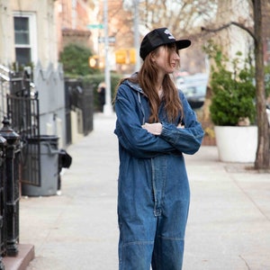 Vintage Kapuzen Denim Overall Setlow