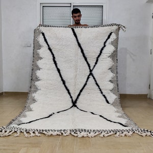 Custom Moroccan Rug, Authentic Moroccan rug,  Berber carpet, Genuine Wool rug, Handmade rug, Area  rug, Tapis berbere, Beni Ourain