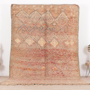 Peach Moroccan rug, Vintage Boujaad rug 6x10 FT, Morrocan rug 6.4x10.3 FT, Living room  rug, Funky rug, Teppich