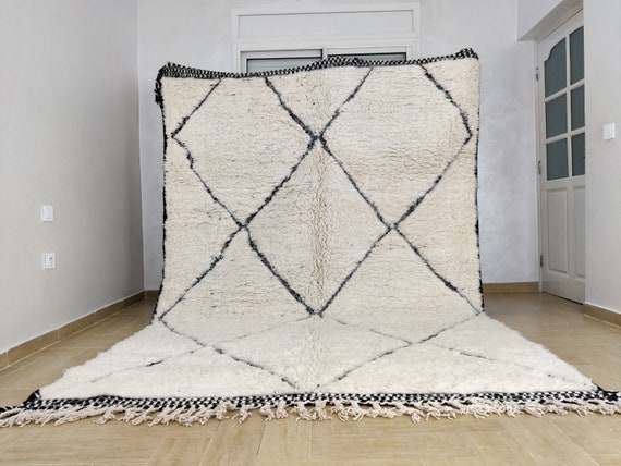 Off-White Rug Authentic Moroccan rug Moroccan Beni Ourain rug Berber carpet personalized rug Area rug,Tapis berbere Genuine Wool rug