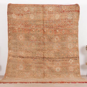 Peach Moroccan rug, Vintage Boujaad rug 6x10 FT, Morrocan rug 6.3x9.7 FT, Living room  rug, Funky rug, Teppich