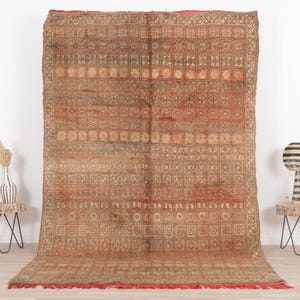 Peach Moroccan rug, Vintage Boujaad rug 6x10 FT, Morrocan rug 5.6x10 FT, Living room  rug, Funky rug, Teppich