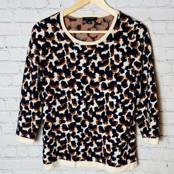 Ann taylor deals leopard sweater
