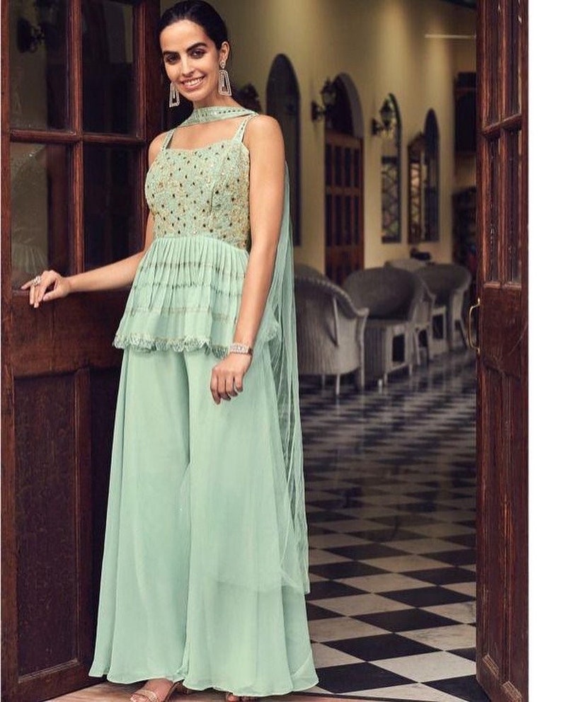 Pure viscose Georgette Sharara set size 36 for teens/adults partwear