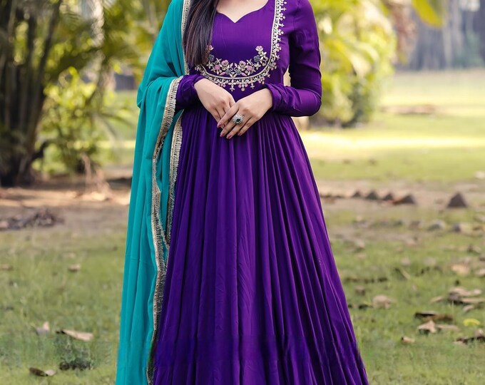 Dotted Georgette Rouching Dress Purple Flowerfield