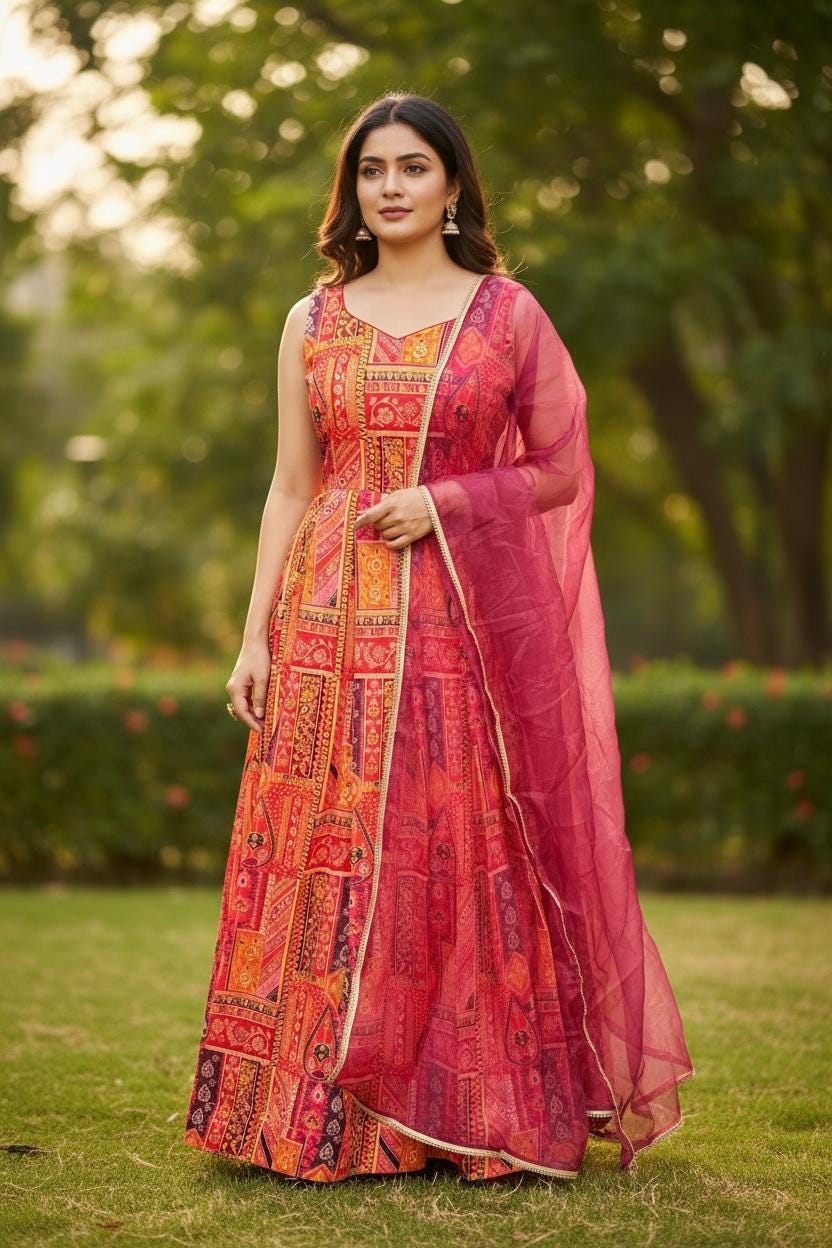 slim fit dress slacks Designer Silk Anarkali Suit with embroidery