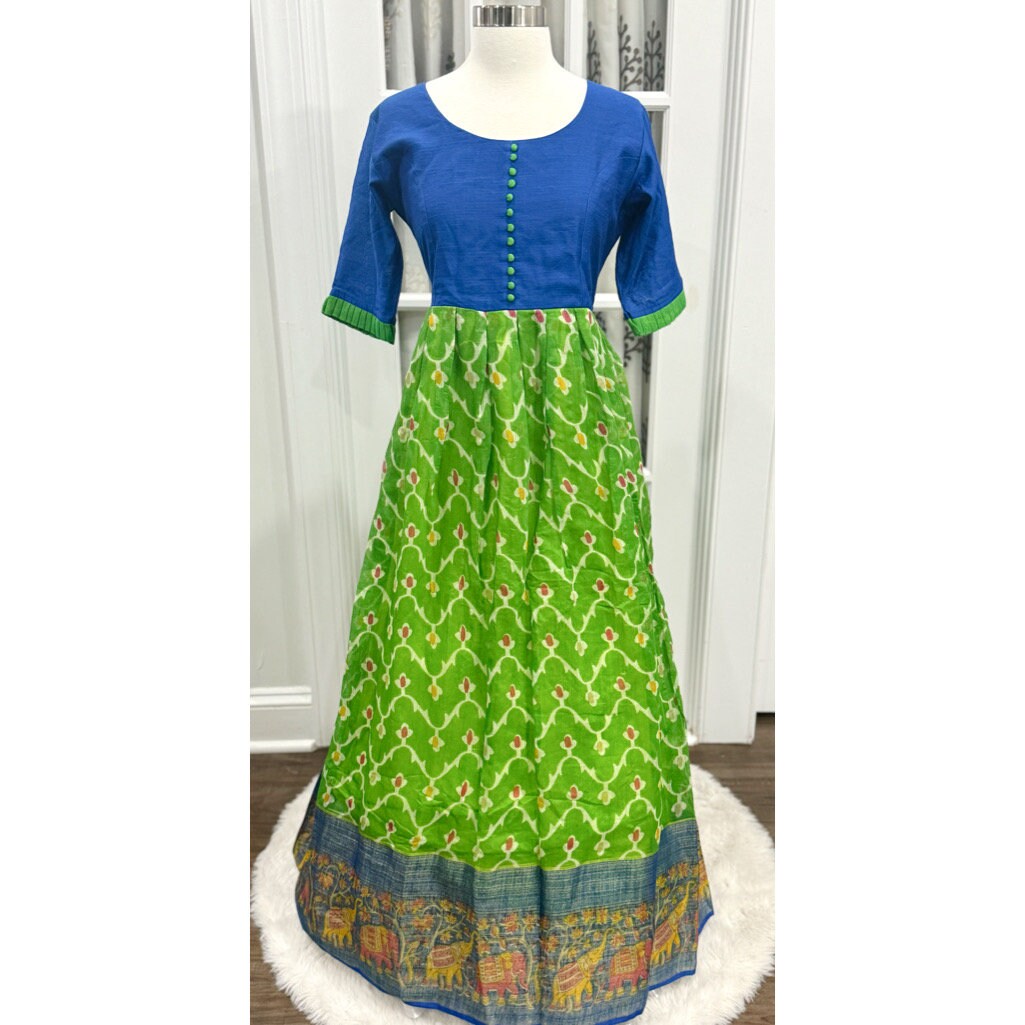 Ikkat full frock sales