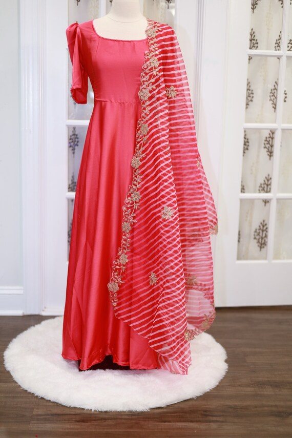 Anarkali dress Gown Dupatta Set Indian Pakistani Women Designer Party Wear  Kurti | eBay