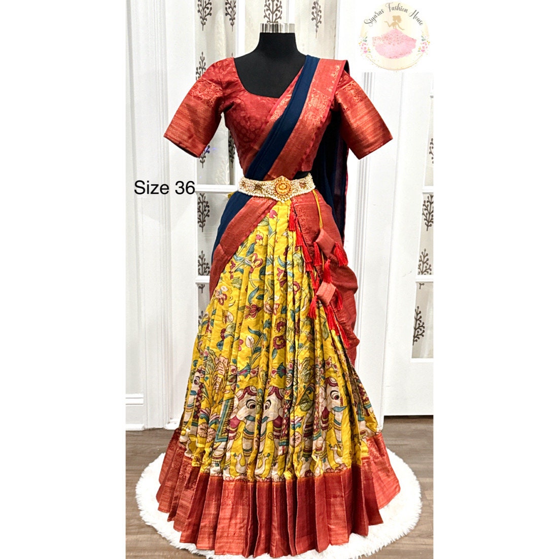 Ikkat half sarees online online