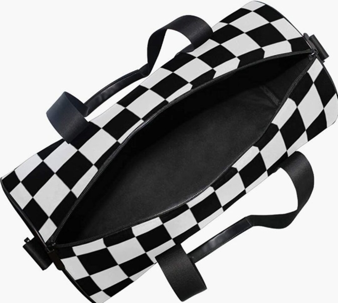 Checkered Duffle Bag Etsy